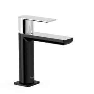 TRES LOFT MONOMANDO LAVABO NEGRO BRILLO-CROMO