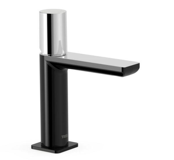 TRES LOFT MONOMANDO LAVABO NEGRO BRILLO-CROMO