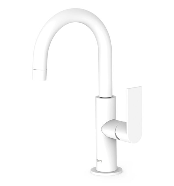 TRES LOFT MONOMANDO LAVABO BLANCO MATE