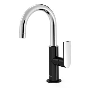 TRES LOFT MONOMANDO LAVABO NEGRO BRILLO-CROMO