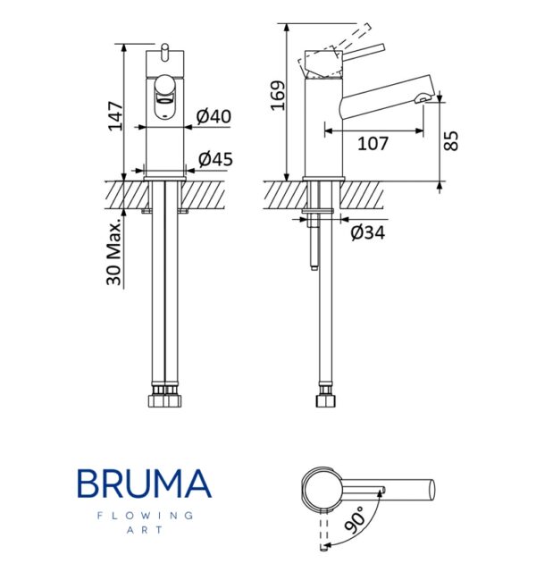 BRUMA LUSITANO MONOMANDO LAVABO - Imagen 3