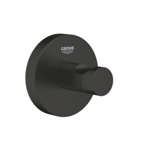 GROHE ESSENTIALS PERCHA NEGRO MATE