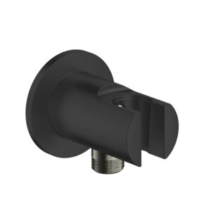 GROHE SOPORTE FIJO CON CODO PARA TELEDUCHA NEGRO MATE