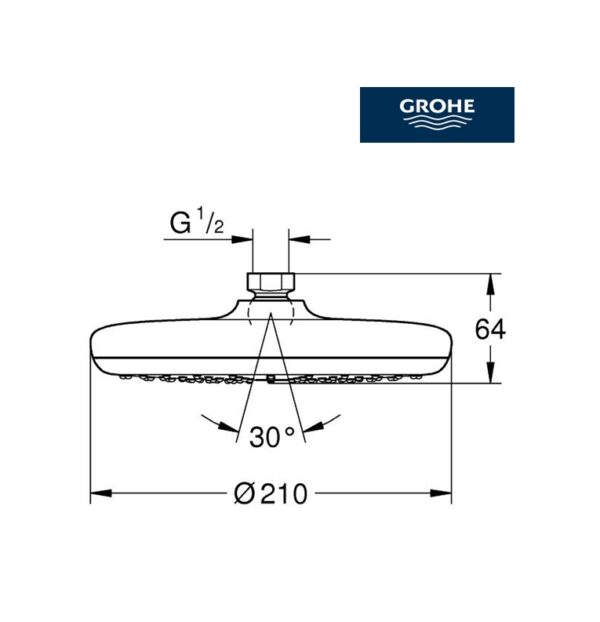 GROHE TEMPESTA ROCIADOR DUCHA LLUVIA - Imagen 3