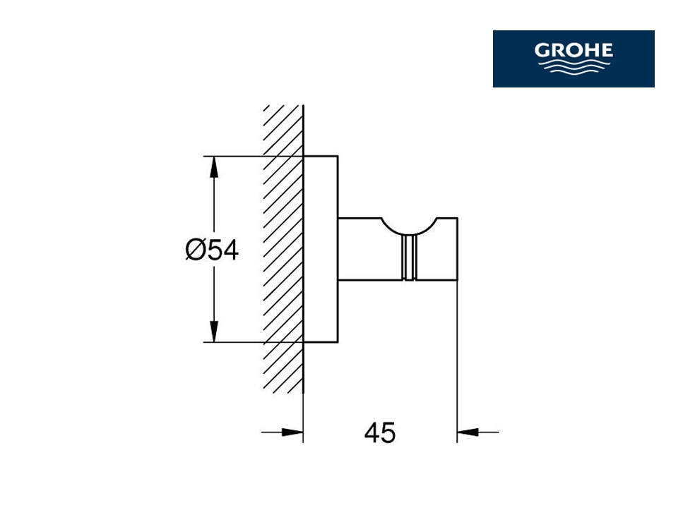 GROHE ESSENTIALS PERCHA NEGRO MATE - Imagen 2