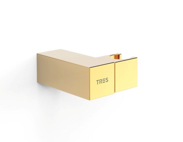TRES SOPORTE DUCHA ORIENTABLE ORO 24kts