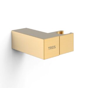 TRES SOPORTE DUCHA ORIENTABLE ORO MATE 24kts