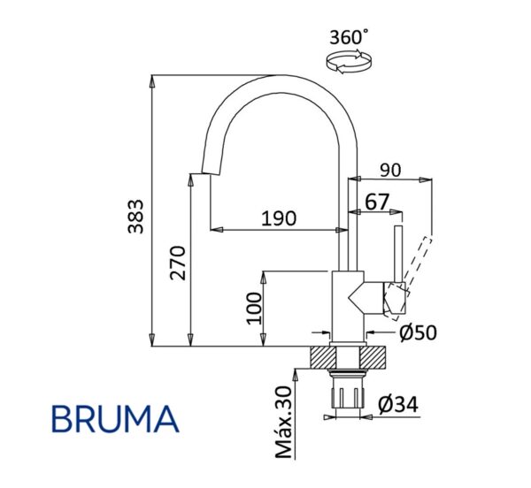 BRUMA BASIL MONOMANDO COCINA - Imagen 2