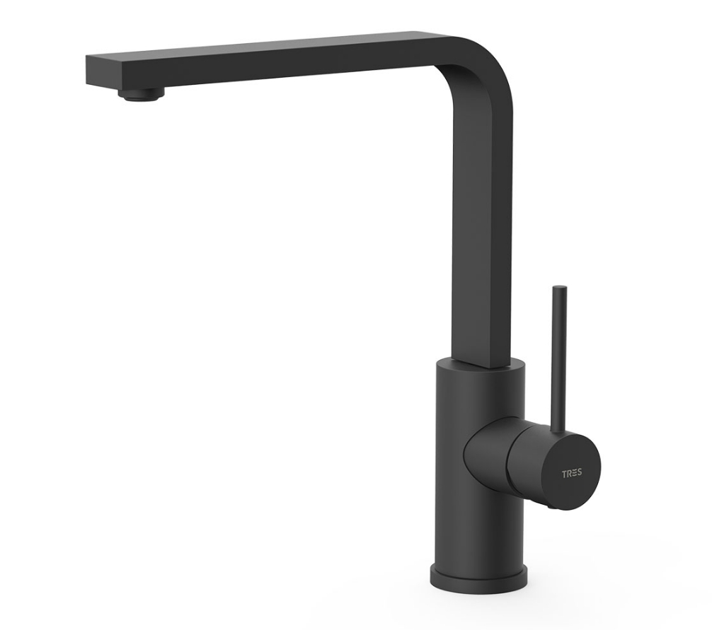 TRES MONOMANDO COCINA NEGRO MATE