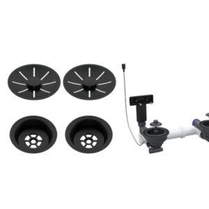 BLANCO KIT REBOSADERO DOBLE NEGRO MATE V/A + MANDO