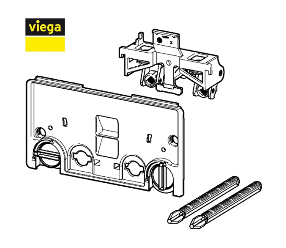 VIEGA Placa protectora de obra para cisterna empotrada 3H y 3L - Imagen 2