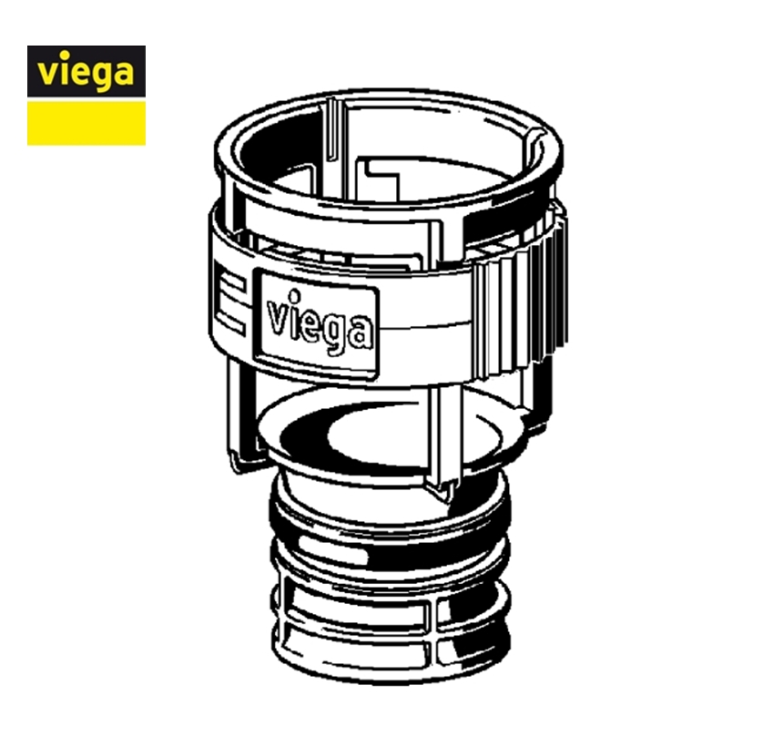 VIEGA Soporte de válvula de desagüe con reductor de caudal - Imagen 2