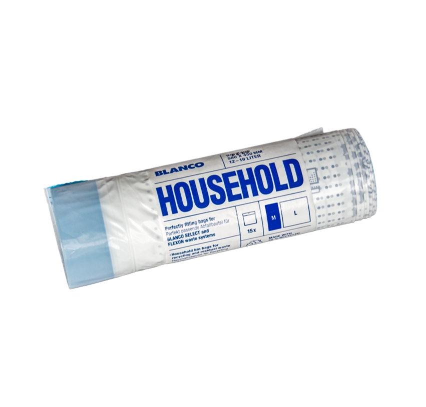 BLANCO BOLSAS BASURA CUBO SELECTOR M 15ud 15-19L