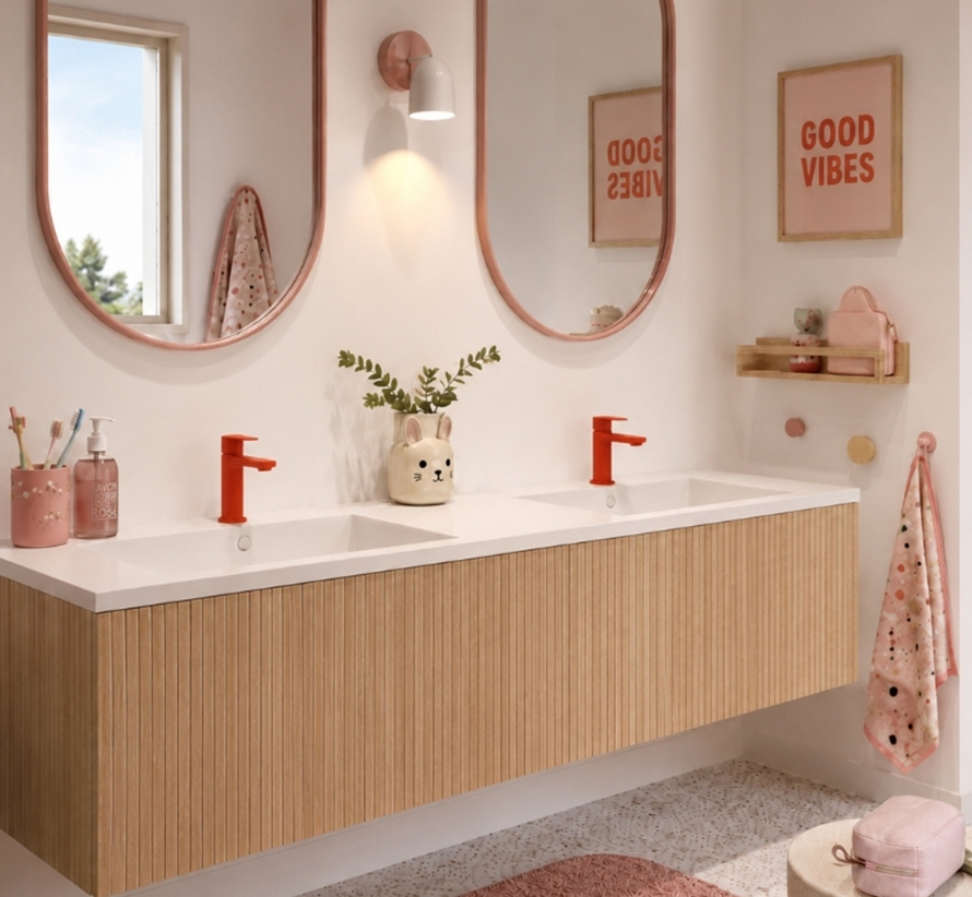 PRESTO AROHA MONOMANDO LAVABO ROJO RAL2002 - Imagen 2