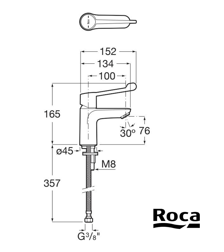 ROCA VICTORIA PRO MONOMANDO LAVABO - Imagen 2