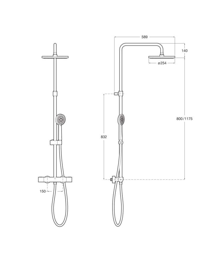 ROCA EVEN-T ROUND COLUMNA DUCHA TERMOSTATICA - Imagen 3