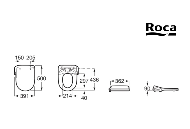 ROCA MULTICLEAN M4 ROUND TAPA INODORO-BIDE - Imagen 6