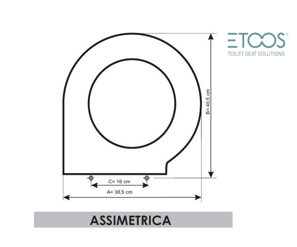 VALADARES ASSIMETRICA COMPATIBLE TAPA INODORO - Imagen 2