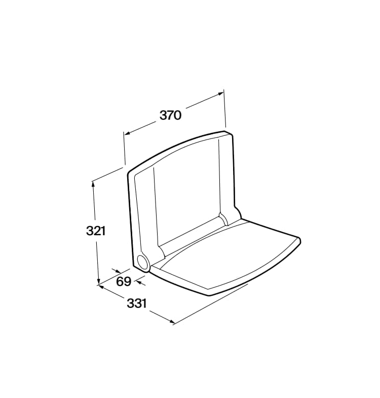 ROCA ACCES PRO ASIENTO DUCHA ABATIBLE - Imagen 2